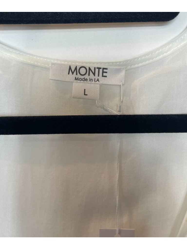 Monte Serafina White Butterfly Midi Sheer Dress Size Large Nwt — image 6 of 8